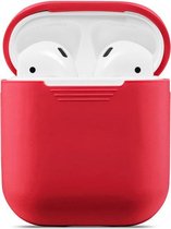 Apple AirPods - Siliconen Hoesje Case Cover - Geschikt voor AirPods 1/2 - Kleur Rood