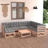 vidaXL 7-delige Loungeset met kussens massief grenenhout