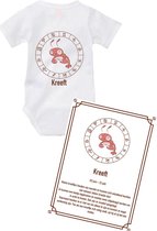 Romper en schilderij sterrenbeeld Kreeft (baby) maat 50/56 cadeau set