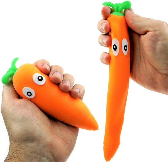Speelvriendelijke Knijpbal / Stressbal | Anti-Stress Speelgoed | Kneed Fidget - Wortel