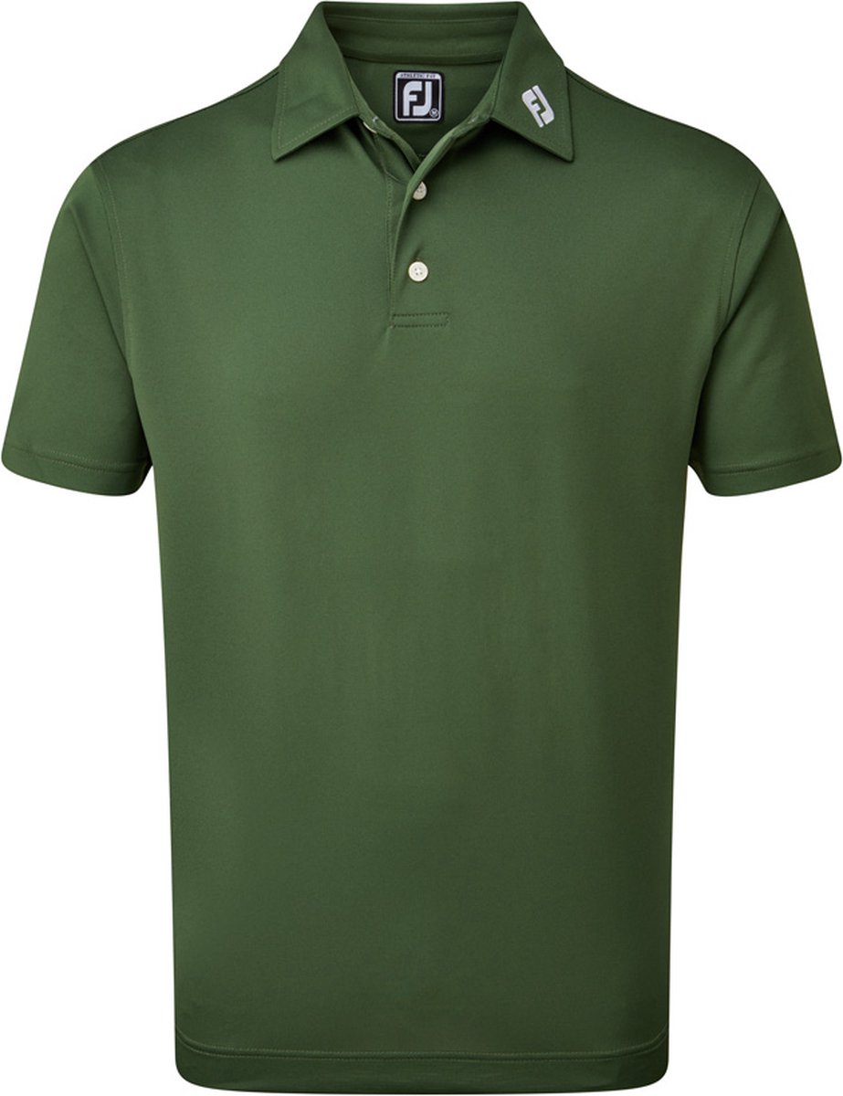 Heren Golf Polo - Footjoy Stretch Pique Solid - Olive - L