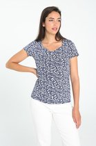 Cassis Dames Cassis - T-shirt met bloemenprint - T-shirt - Maat 42