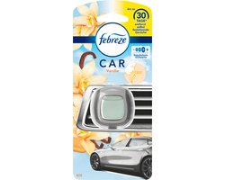 Febreze Auto Luchtverfrisser - Vanille - 1 stuk - Met clip - Laat tot 30 dagen een lichte frisse geur achter - 2ml