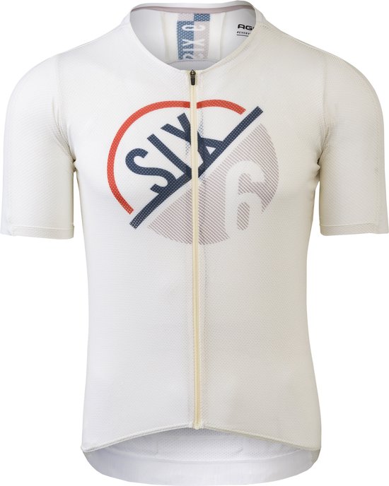 AGU High Summer Cycling Jersey III Six6 Men - Wit - XXL - Extra Respirant - Protection UV