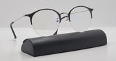 Min-Bril VOOR VERAF op sterkte -5.0, afstandsbril, klassieke unisex TRANSPARANT montuur met afstandslenzen, elegante bril met microvezeldoekjes, Aland optiek 014 | BIJZIEND BRIL