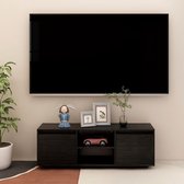 Tv-meubel 110x30x40 cm massief grenenhout zwart