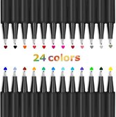BOTC - Fineliner 0,4 mm - Hersluitbare Etui - Met 24 Kleuren