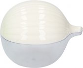 bewaardoos ui 12,1 cm polystyreen wit/transparant
