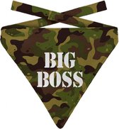 hondenhalsdoek Big Boss polyester groen maat L