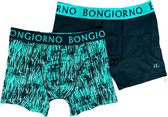 Bon Giorno Boxers Heren 2-Pack - Groen/Zwart - M