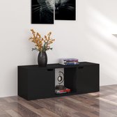 Tv-meubel 88,5x27,5x30,5 cm spaanplaat zwart