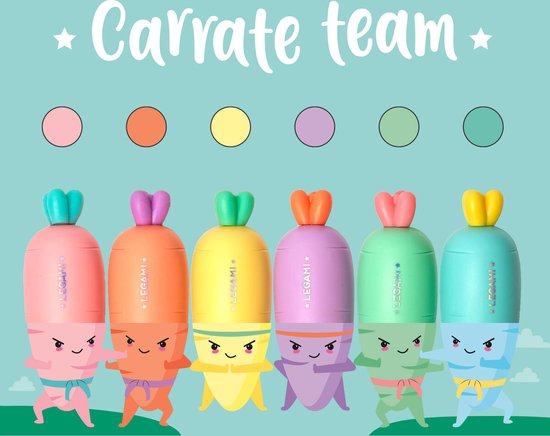 Set de 6 Mini Surligneurs Legami Pastel Meow