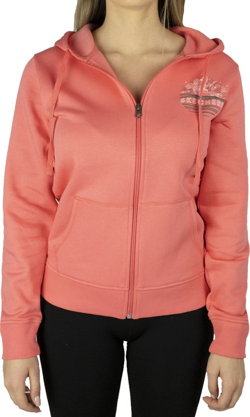 Skechers Full Zip Hoodie WJA267-CRL, Femme, Rose, Sweat-shirt, Taille : XS