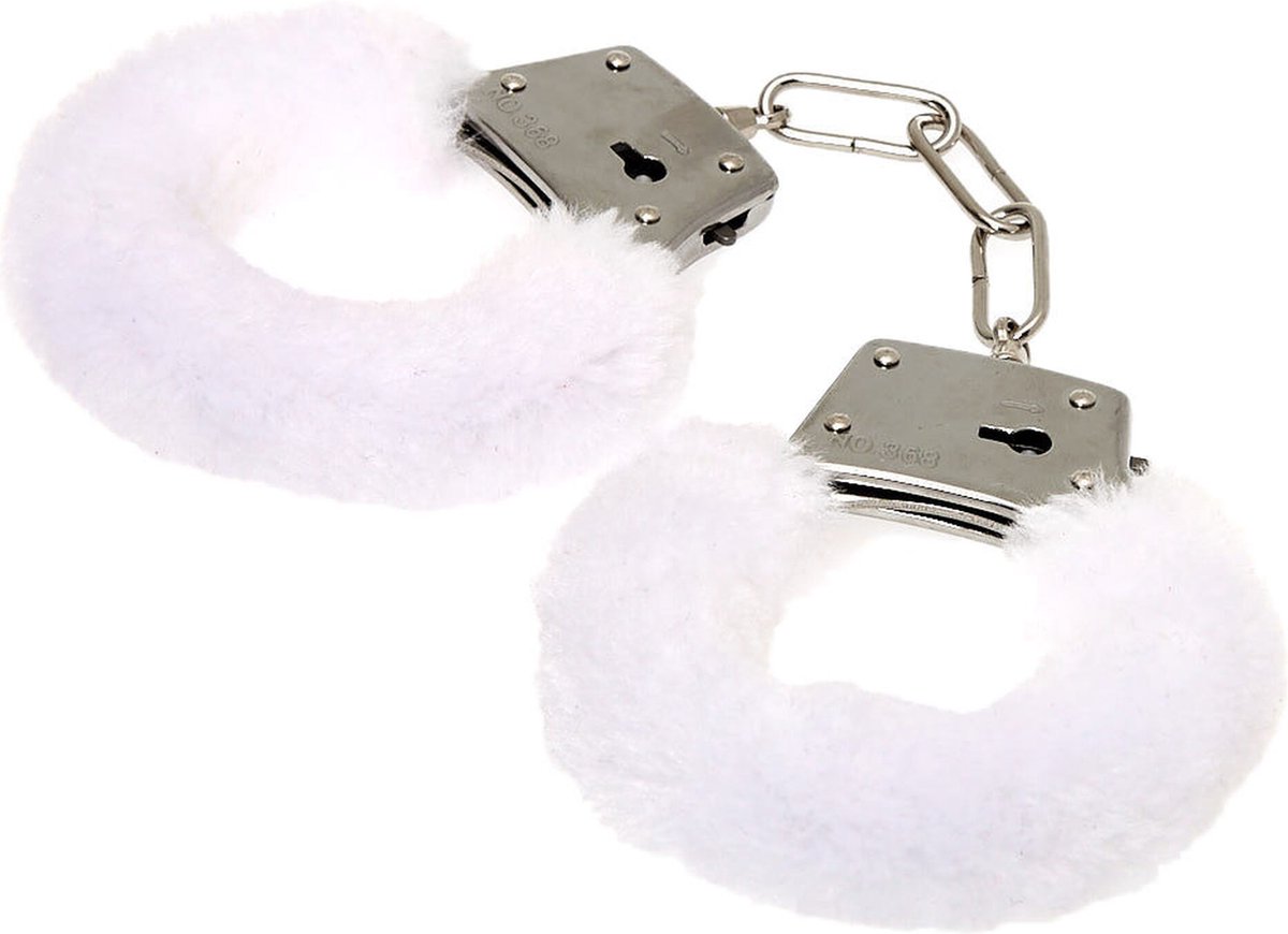 Goedkoopste Fetish Boss Series - Handboeien - Sexhandboeien - Politiehandboeien - SM - Furry Cuffs - Zacht - Harig - Bondage - Wit