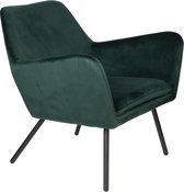 stoel Bon 80 x 76 x 78 cm velvet/staal groen