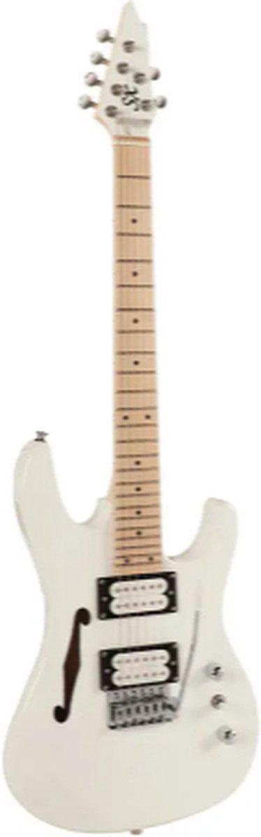 Elektrische gitaar SX SST/MINI-WIT Hollow Body 600 mm mensuur Wit