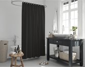 MLN Basics® Douchegordijn | Zwart | 180x200 cm | Inclusief ringen | Anti-schimmel