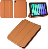 iPad Mini 2021 Book Case Tablethoes - LichtBruin - Smart Case