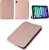 iPad Mini 2021 Book Case Tablethoes - Rose Gold - Smart Case