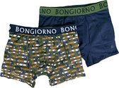 Bon Giorno Boxers Heren 2-Pack - Bruin/Donker Blauw - XXL