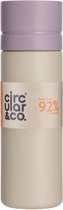 Circular&Co. herbruikbare to go waterfles 21oz/600ml crème/paars