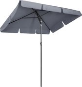 Manzibo Parasol Grijs  - Rechthoekig - Zon Bescherming -  Parasol - Luifel - Tuin Parasol - Klein - Grijs