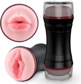Polaris Masturbator voor man 2 in 1 - Vagina en Mond voor Geweldige Mannelijke Masturbatie - Waterdicht - 23 cm - 2-1 Deepthroat & Pussy - Sex Toy voor mannen - Seksspeel voor man - Kunstvagina
