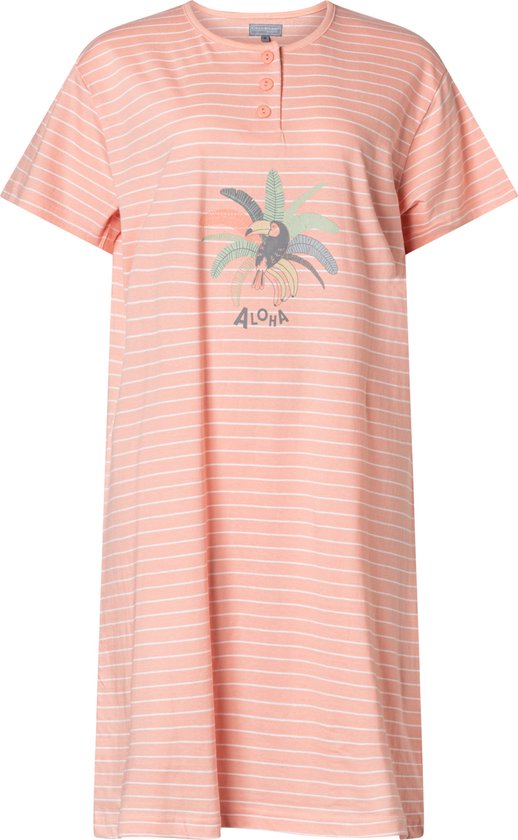 Cocodream dames nachthemd korte mouw | MAAT S | Aloha | zalm
