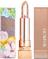 GLAMFOX Peach Flower Lipstick - Lippenstift met 24 Karaat Goud Korrels en Echte Perzik Bloem - Lip Plumper - Lippenstift Langhoudend - Lippenbalsem - Lipbalsem - Lipverzorging - Be