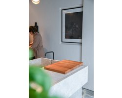 COOKX - Eiken Snijblok met Antislip Rand - Snijplank hout - Hoog Model