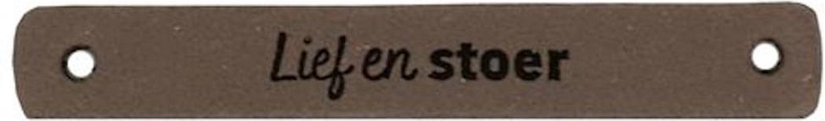 Durable Leren Label – "Lief en Stoer" – Duurzaam & Stijlvol (2 stuks)
