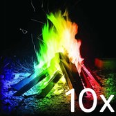 Magical Fire – Poeder voor gekleurd vuur – Magisch vuur – Openhaard gekleurd vuur – Colourful Flames – Mystical Fire – Kleur poeder vuur – Gekleurde vlammen – 10 stuks – 10 Gram per zakje
