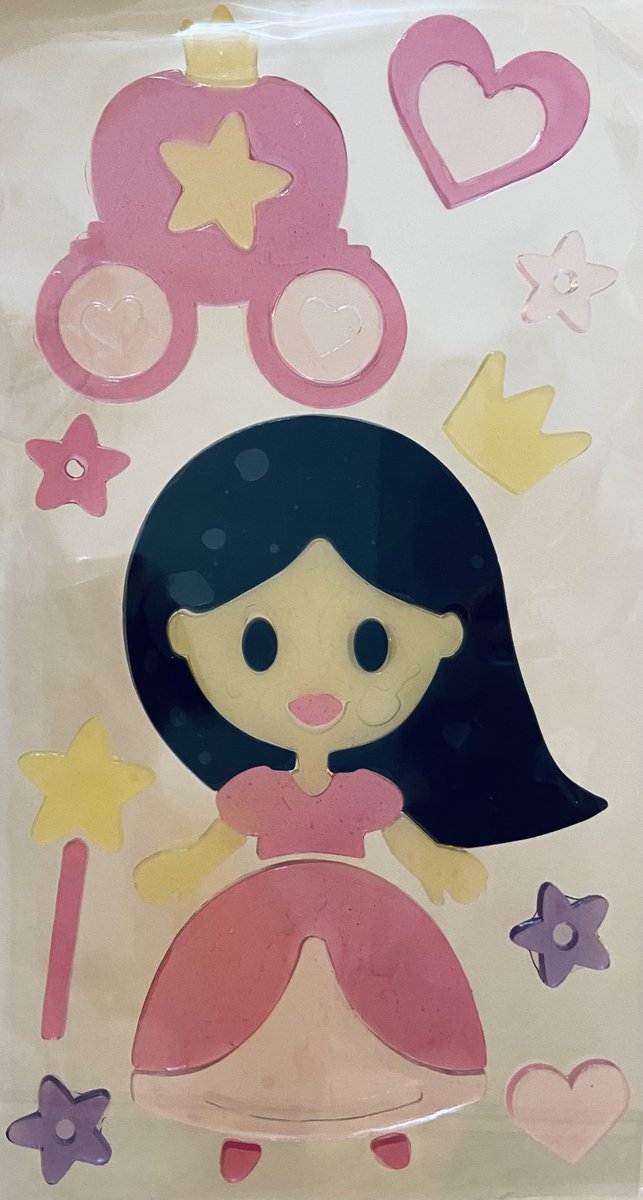 Prinses raamsticker Gel stickers - herbruikbare raamstickers - 3jaar +