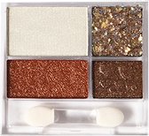 Wynie - Oogschaduw Palette - 1 Two 3 Four - Shimmer en Glitter - Wit/Koper/Bruin - Nummer 004