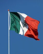 Mexicaanse Vlag - Mexico Vlag - 90x150cm - Mexico Flag - Originele Kleuren - Sterke Kwaliteit Incl Bevestigingsringen - Hoogmoed Vlaggen