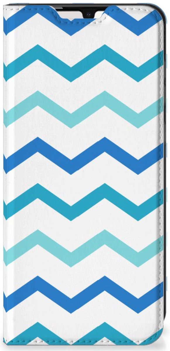 Samsung Galaxy A33 5G Hoesje met Magneet Zigzag Blauw