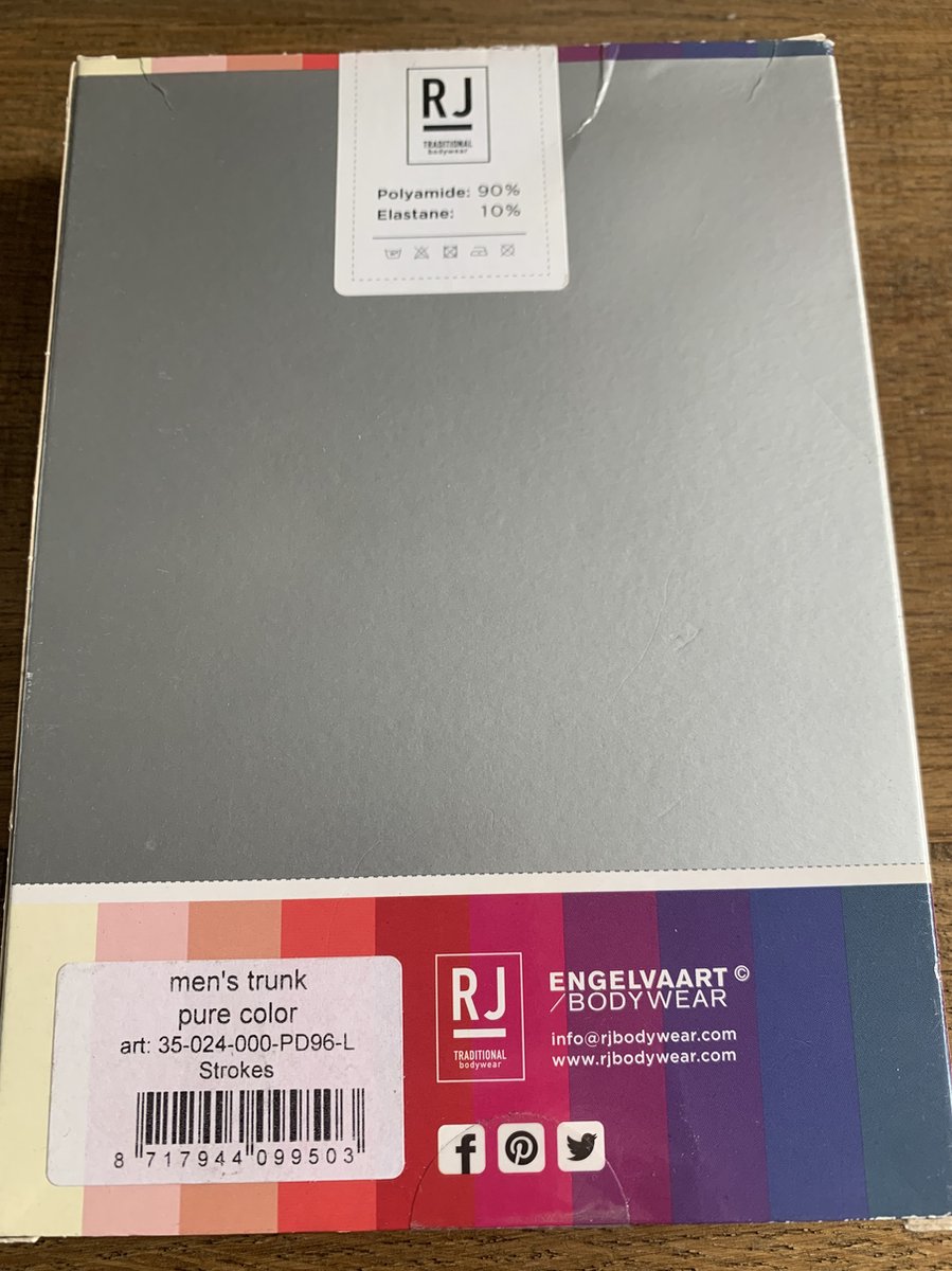 RJ Bodywear Pure Color Micro Strokes maat L