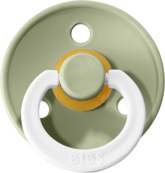 BIBS Fopspeen Maat 2 (618 maanden) Glow in the dark Sage