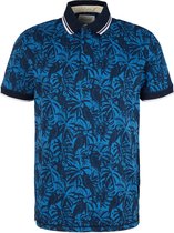 TOM TAILOR printed polo with tipping Heren Poloshirt - Maat M