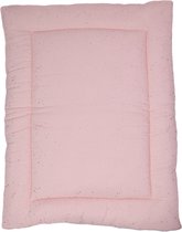 MamaLoes Gouden Stippen Licht Roze 75 x 100 cm Hydrofiel Boxkleed ML020203