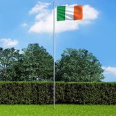 Vlag met vlaggenmast Ierland 4 m aluminium