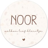 Geboorte raamsticker terrazzo Ø 100 cm / Ja graag