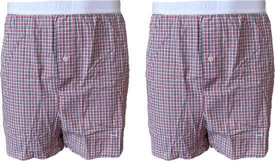 Embrator mannen Boxershorts 2-stuks geruit maat 3XL