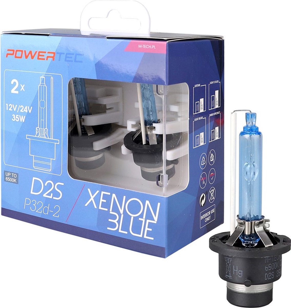 Powertec D2S Xenon Blue - Set