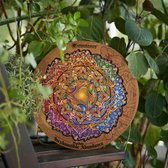 UNIDRAGON Houten Puzzel Mandala - Onuitputtelijke Overvloed - 700 stukjes - Royal Size 45x45 cm