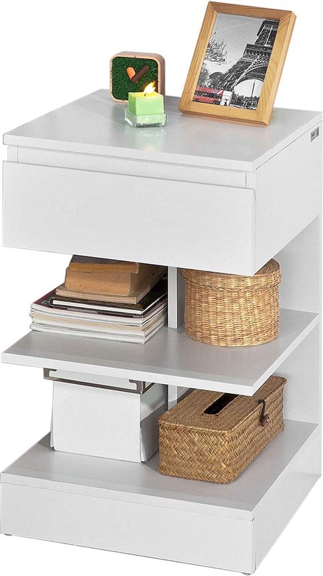 Nachtkastje Hangend Wit - 50x35x24.3cm