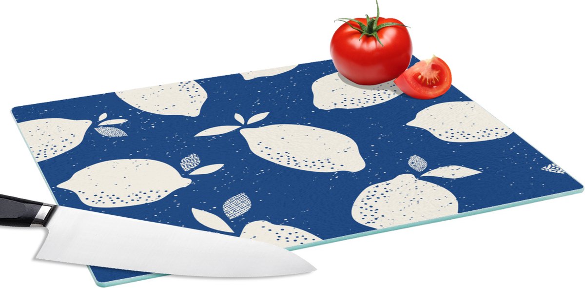 Glazen Snijplank - 39x28 - Design - Citroen - Fruit - Snijplanken Glas