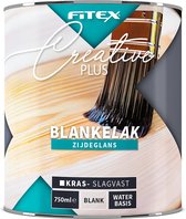 Fitex Creative Plus Blanke Lak Zijdeglans Waterbasis-Transparant-750 ml