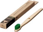 Ecoliving kindertandenborstel - vos  - groen -100% plantaardige tandenborstel / duurzaam ecologisch / 100% vegan en plasticvrij /