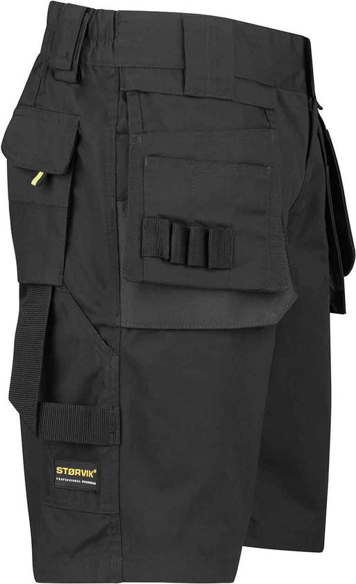 STØRVIK Job Pantalon de travail Court Homme - Taille S - Noir
